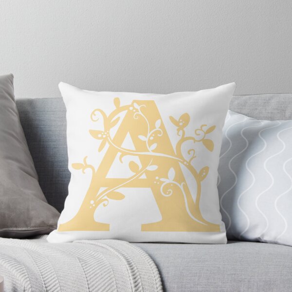 Item preview, Yellow Capital Letter A With Vines designed and sold by Victoria Lehnard.