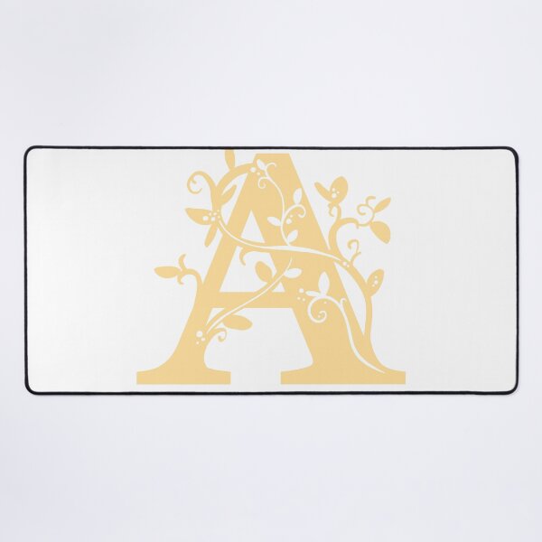Item preview, Yellow Capital Letter A With Vines designed and sold by Victoria Lehnard.