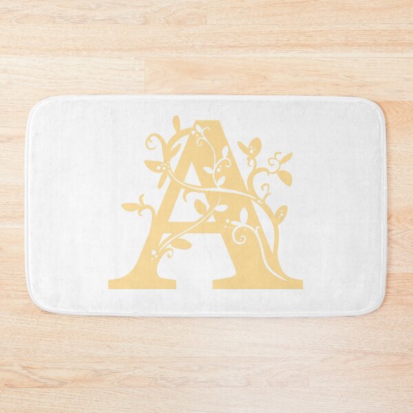 Item preview, Yellow Capital Letter A With Vines designed and sold by Victoria Lehnard.