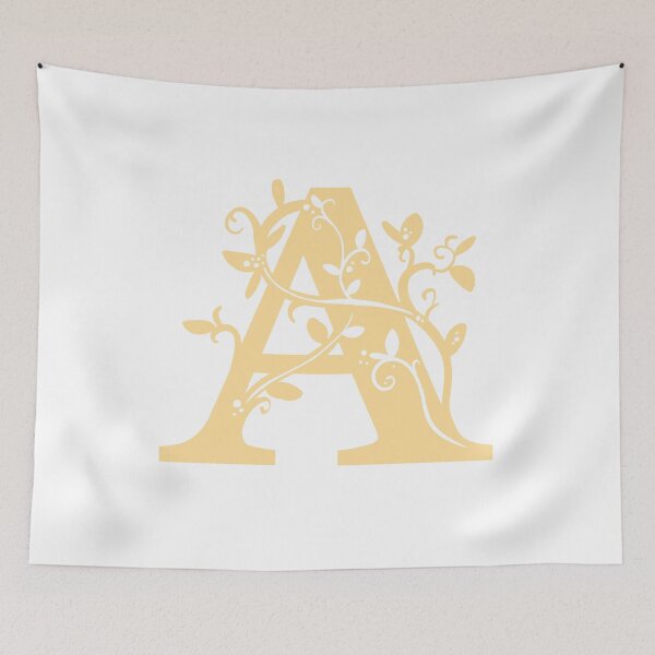 Item preview, Yellow Capital Letter A With Vines designed and sold by Victoria Lehnard.