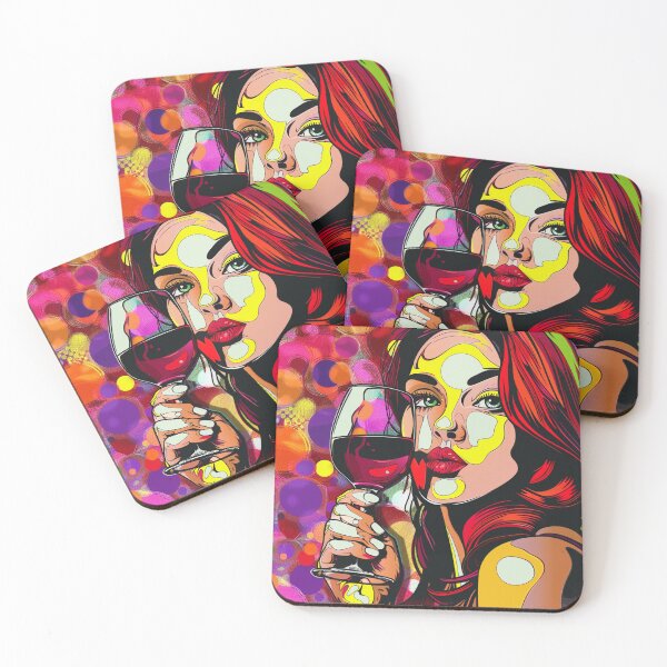 Item preview, Wine Girl Pop Art 1 designed and sold by AstroRisq.