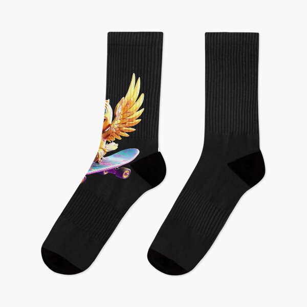 Item preview, Golden Bird on Colorful Skateboard designed and sold by eliteandhonor.