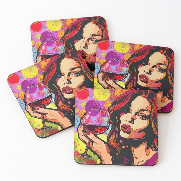 Item preview, Wine Girl Pop Art 2 designed and sold by AstroRisq.