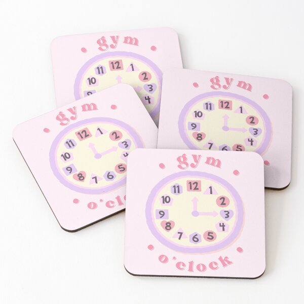 Item preview, cute gym clock with text gym o clock designed and sold by cherrytheory.
