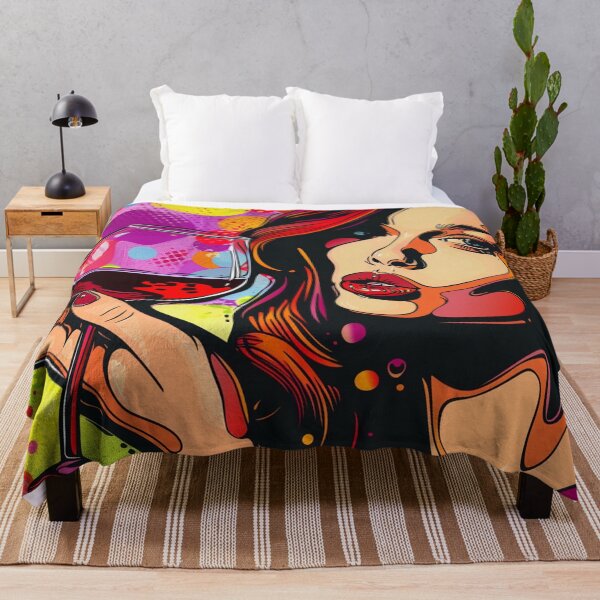 Item preview, Wine Girl Pop Art 2 designed and sold by AstroRisq.