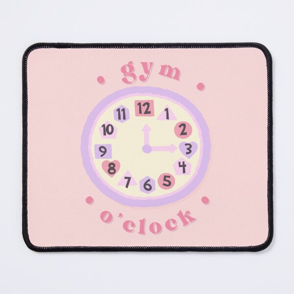 Item preview, cute gym clock with text gym o clock designed and sold by cherrytheory.