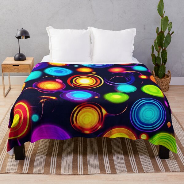 Item preview, Neon Circle Explosion designed and sold by Health And Fitness Posts e-Store.