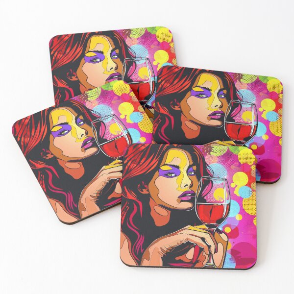 Item preview, Wine Girl Pop Art 3 designed and sold by AstroRisq.