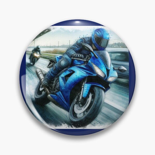 Item preview, Blue Motorcycle Rider designed and sold by Halifaxartguy.