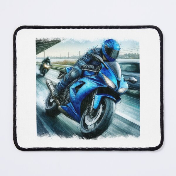 Item preview, Blue Motorcycle Rider designed and sold by Halifaxartguy.