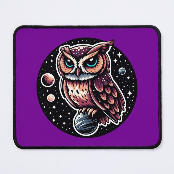 Item preview, Cosmic Owl Illustration - owl, space, artwork, celestial designed and sold by Nostalgia Busters.