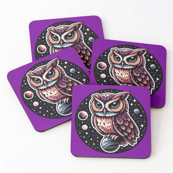Item preview, Cosmic Owl Illustration - owl, space, artwork, celestial designed and sold by Nostalgia Busters.