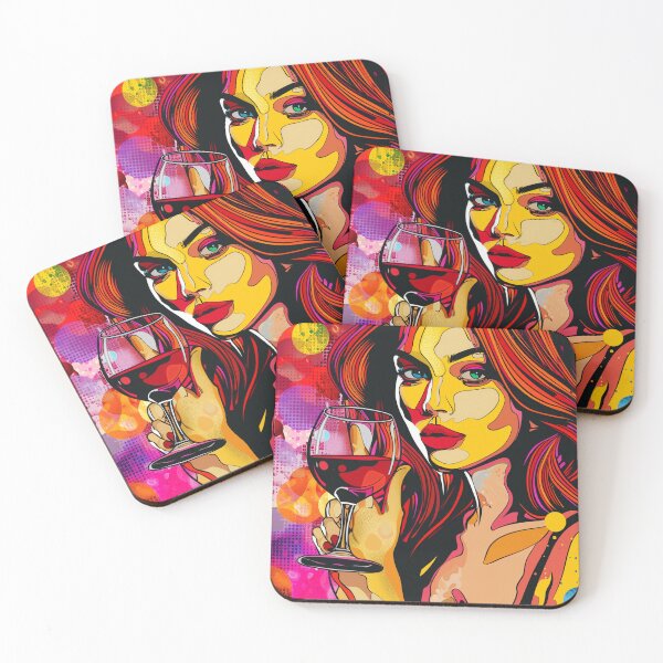 Item preview, Wine Girl Pop Art 5 designed and sold by AstroRisq.