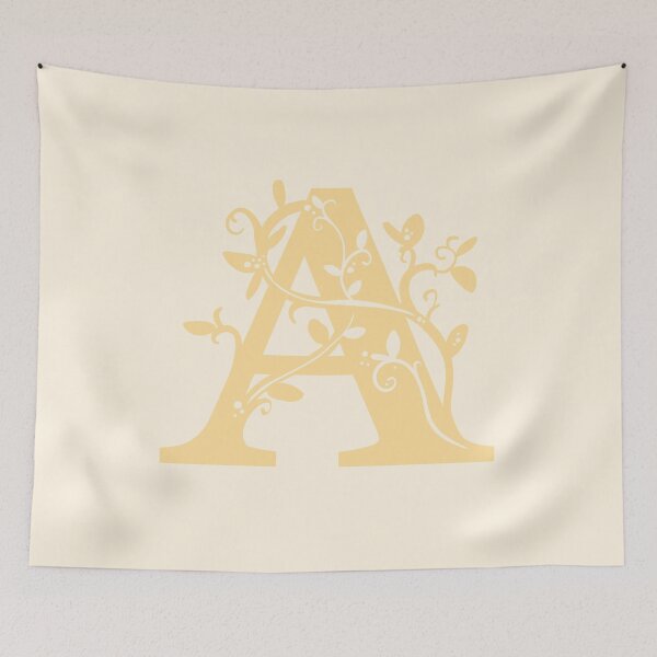 Item preview, Yellow Capital Letter A With Vines V2 designed and sold by Victoria Lehnard.