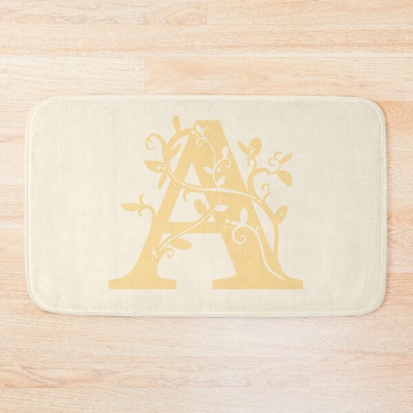 Item preview, Yellow Capital Letter A With Vines V2 designed and sold by Victoria Lehnard.