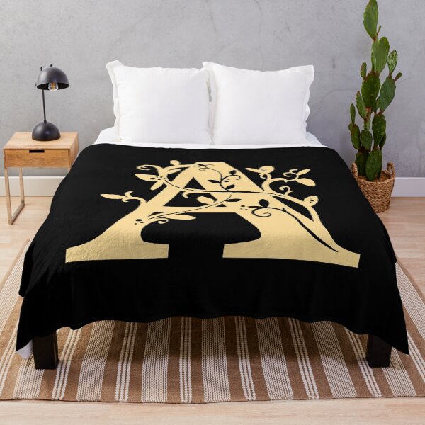 Item preview, Yellow Capital Letter A With Vines V3 designed and sold by Victoria Lehnard.