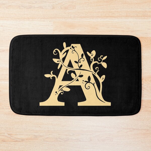 Item preview, Yellow Capital Letter A With Vines V3 designed and sold by Victoria Lehnard.