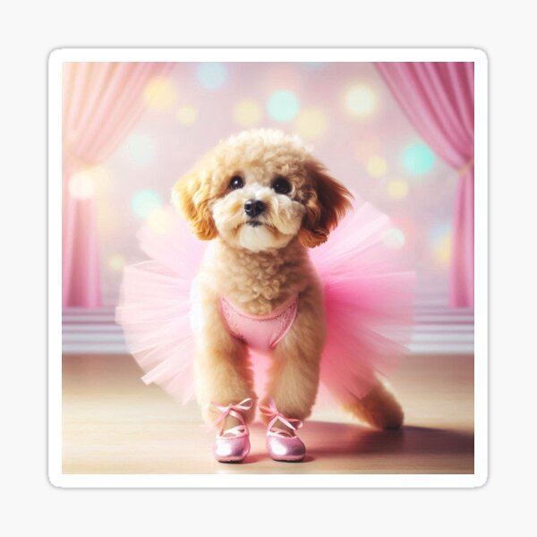 Item preview, Cavoodle ballerina in pink designed and sold by Zelda50.