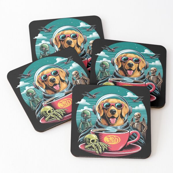 Item preview, Necromancer Golden Retriever Dog funny vintage t-shirts designed and sold by PAVOXAR.
