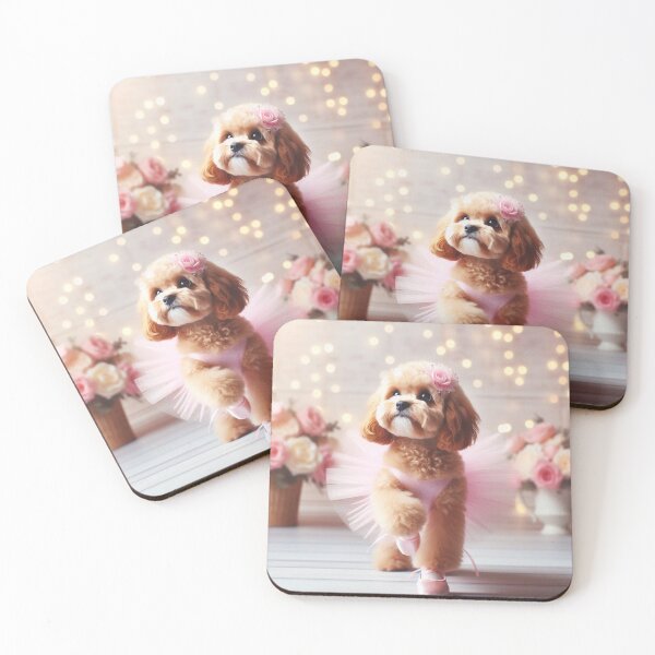 Item preview, Cavoodle ballerina in pink 2 designed and sold by Zelda50.