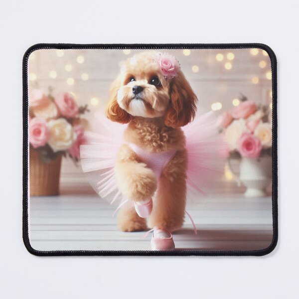 Item preview, Cavoodle ballerina in pink 2 designed and sold by Zelda50.