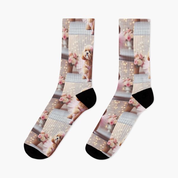 Item preview, Cavoodle ballerina in pink 2 designed and sold by Zelda50.