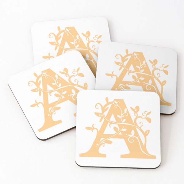 Item preview, Orange Capital Letter A With Vines designed and sold by Victoria Lehnard.