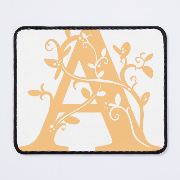 Item preview, Orange Capital Letter A With Vines designed and sold by Victoria Lehnard.