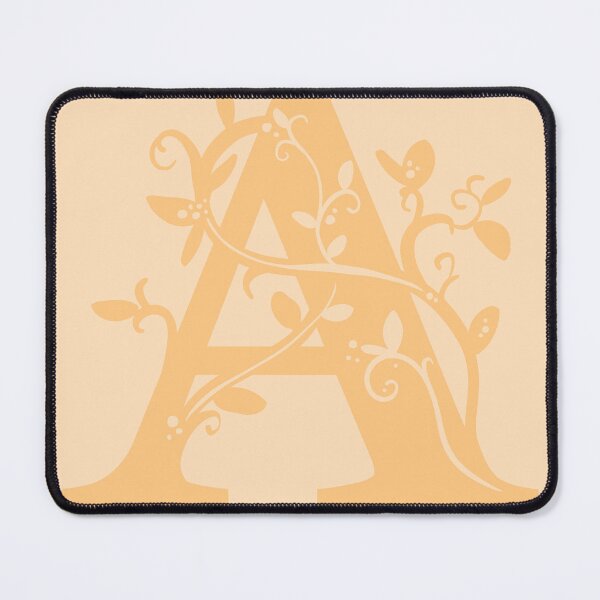 Item preview, Orange Capital Letter A With Vines V2 designed and sold by Victoria Lehnard.