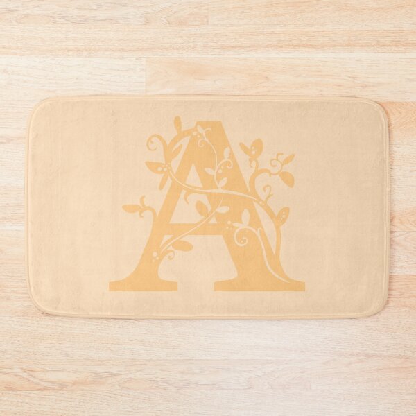 Item preview, Orange Capital Letter A With Vines V2 designed and sold by Victoria Lehnard.