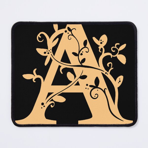 Item preview, Orange Capital Letter A With Vines V3 designed and sold by Victoria Lehnard.