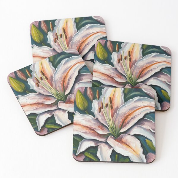 Item preview, Stargazer Lily Flower Impasto style designed and sold by Glimmersmith.