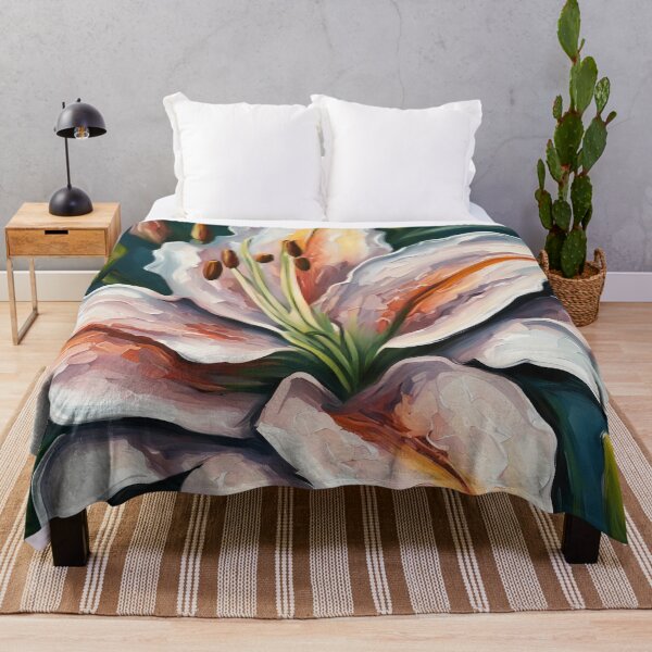Item preview, Stargazer Lily Flower Impasto style designed and sold by Glimmersmith.