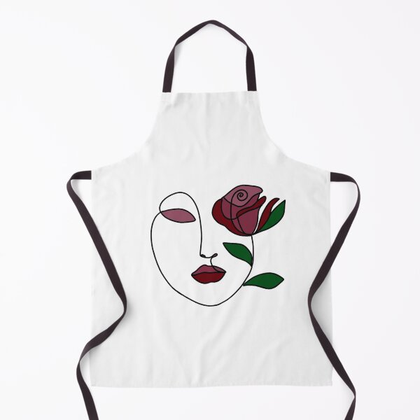 Item preview, Face Line Art, minimalistic pink design with rose designed and sold by artparangie.