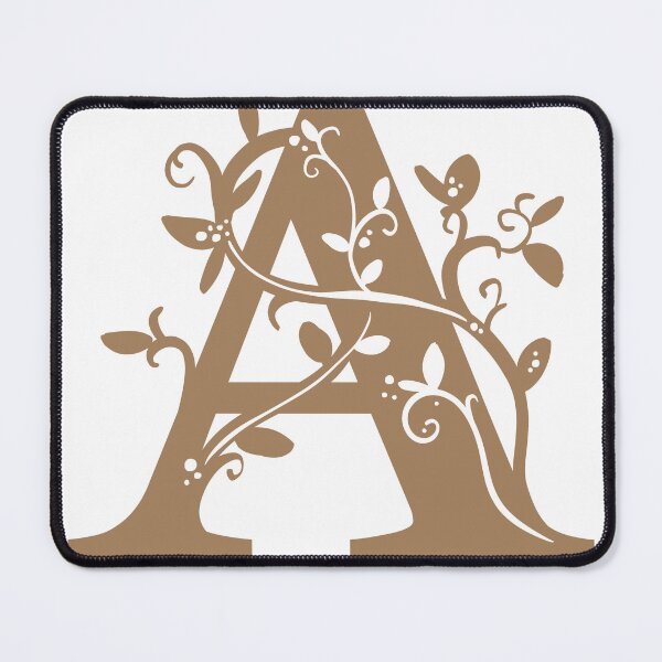 Item preview, Brown Capital Letter A With Vines designed and sold by Victoria Lehnard.