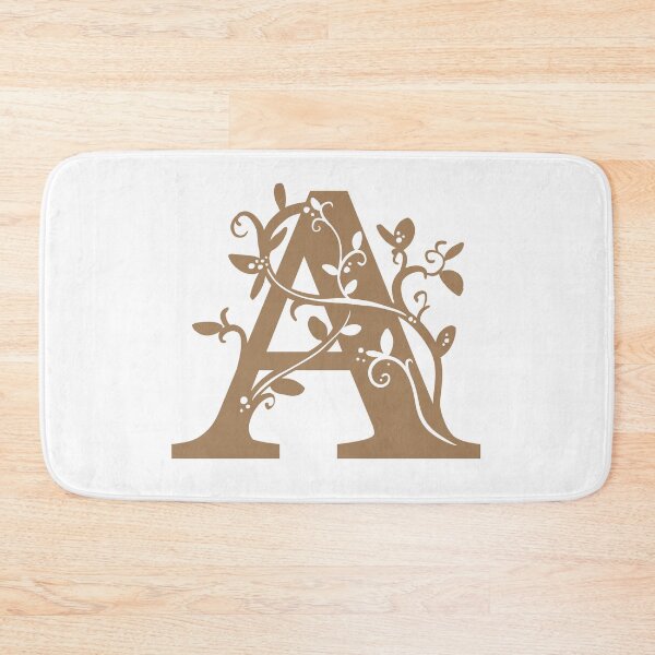 Item preview, Brown Capital Letter A With Vines designed and sold by Victoria Lehnard.