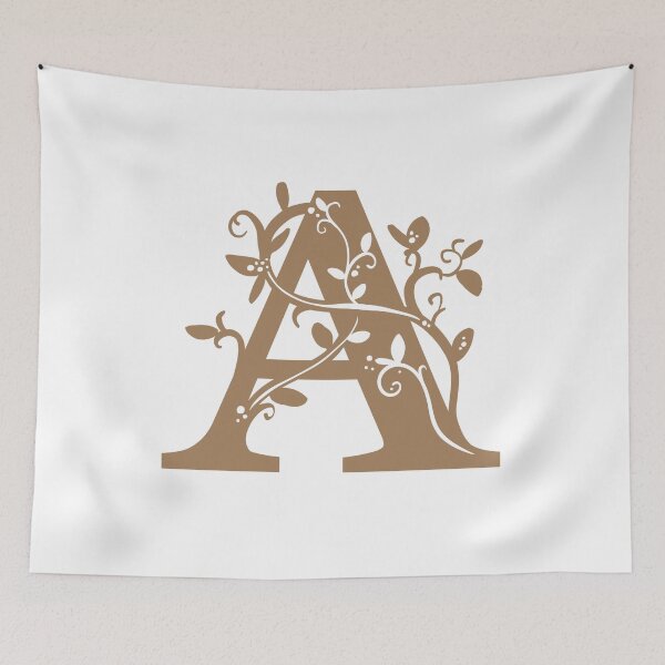 Item preview, Brown Capital Letter A With Vines designed and sold by Victoria Lehnard.
