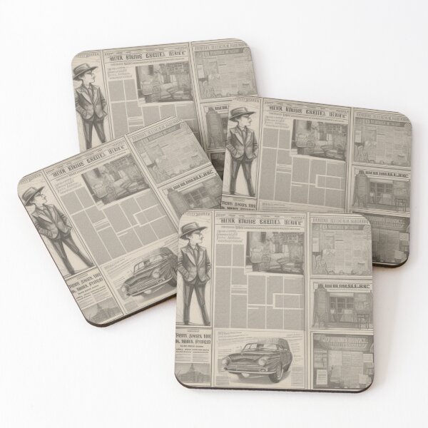 Item preview, Vintage newspaper art designed and sold by Roxburylane.