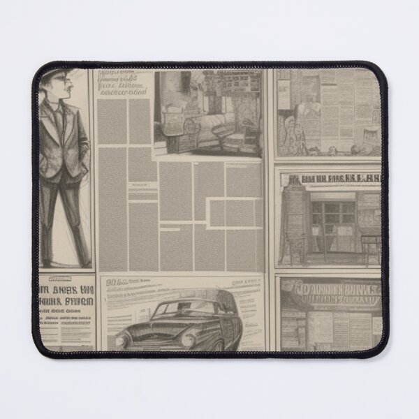 Item preview, Vintage newspaper art designed and sold by Roxburylane.