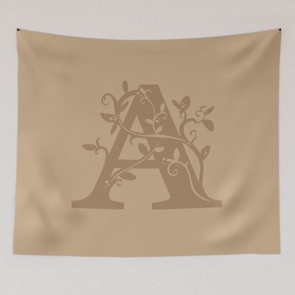 Item preview, Brown Capital Letter A With Vines V2 designed and sold by Victoria Lehnard.