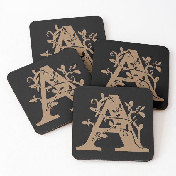 Item preview, Brown Capital Letter A With Vines V3 designed and sold by Victoria Lehnard.