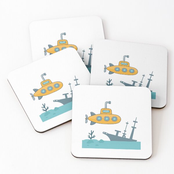 Item preview, Submarine near a shipwreck doodle designed and sold by rasagamastore.