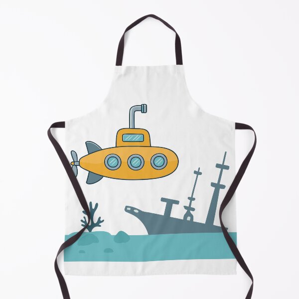 Item preview, Submarine near a shipwreck doodle designed and sold by rasagamastore.