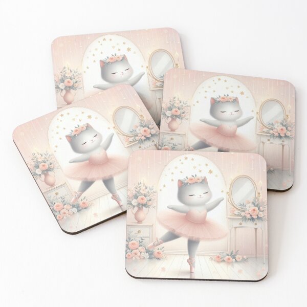 Item preview, Cat ballerina in pink designed and sold by Zelda50.