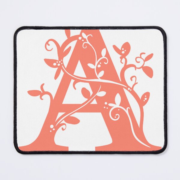Item preview, Red Capital Letter A With Vines designed and sold by Victoria Lehnard.