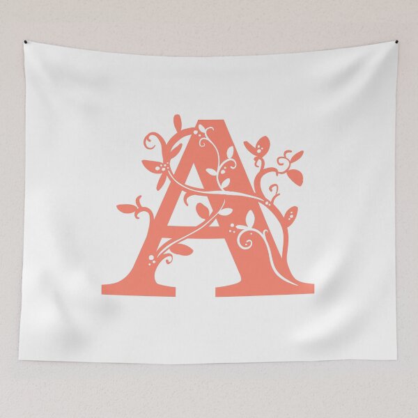 Item preview, Red Capital Letter A With Vines designed and sold by Victoria Lehnard.