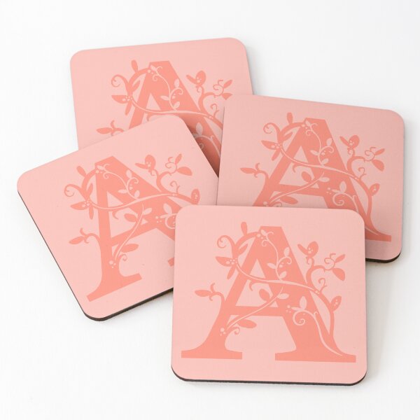 Item preview, Red Capital Letter A With Vines V2 designed and sold by Victoria Lehnard.