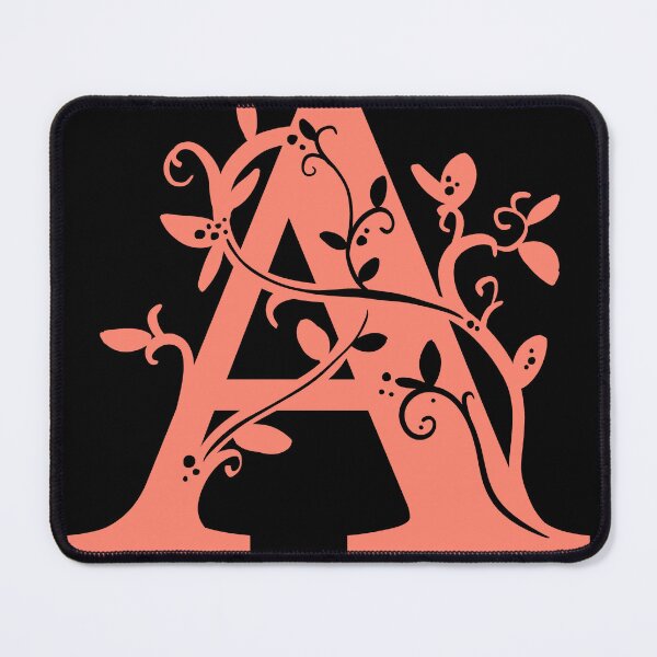 Item preview, Red Capital Letter A With Vines V3 designed and sold by Victoria Lehnard.