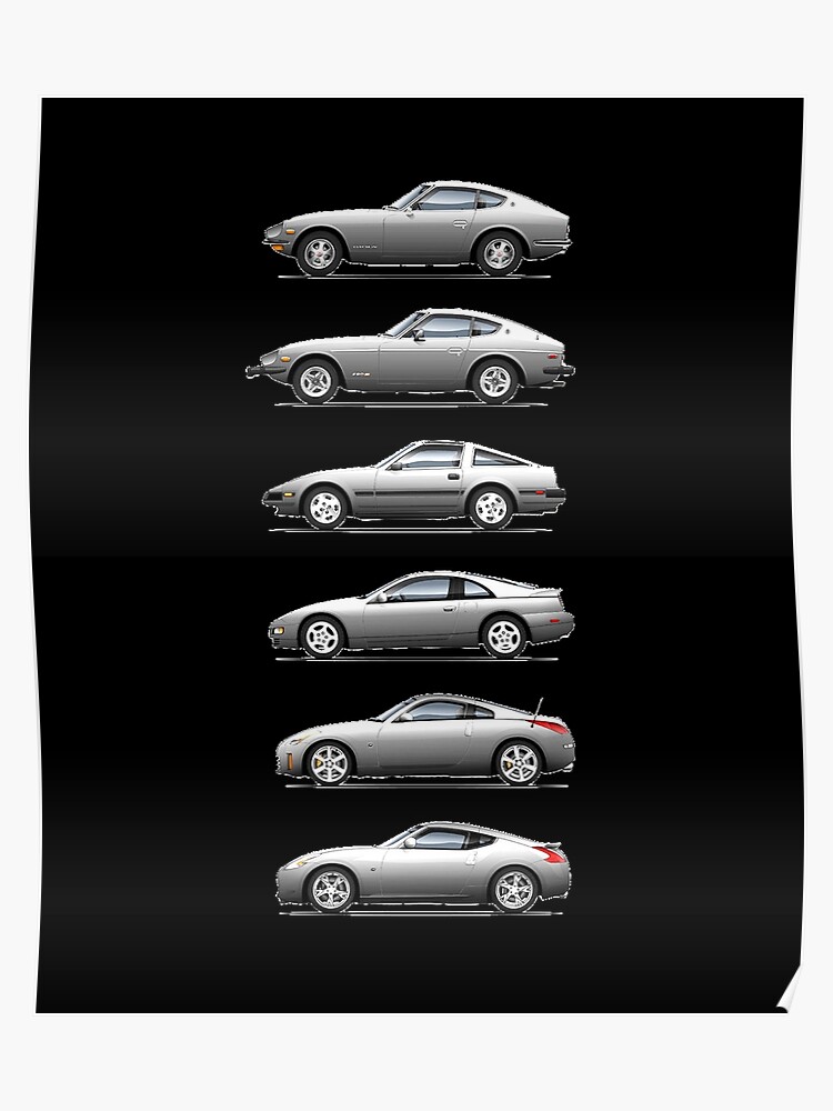 Nissan Fairlady Z >> Nissan Fairlady Z 240z 280zx 300zx 350z 370z Evolution Car Poster Nissan Fairlady Z >> Nissan Fairlady Z 240z 280zx 300zx 350z 370z Evolution Car Poster