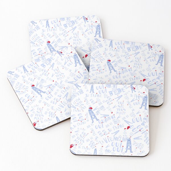 Item preview, Eiffel Tower Red Beret French graffiti pattern designed and sold by monpetitbijou.